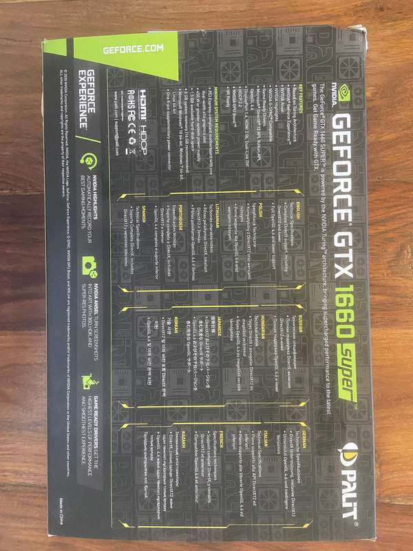Nividia Geforce GTX 1660 Super