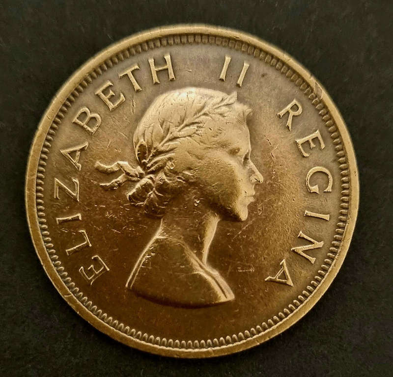 Rare 1957 South Africa 1 Penny  Beautiful Bronze Coin