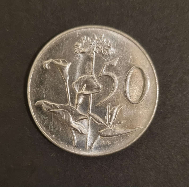 1966 Afrikaans 50cent Coin