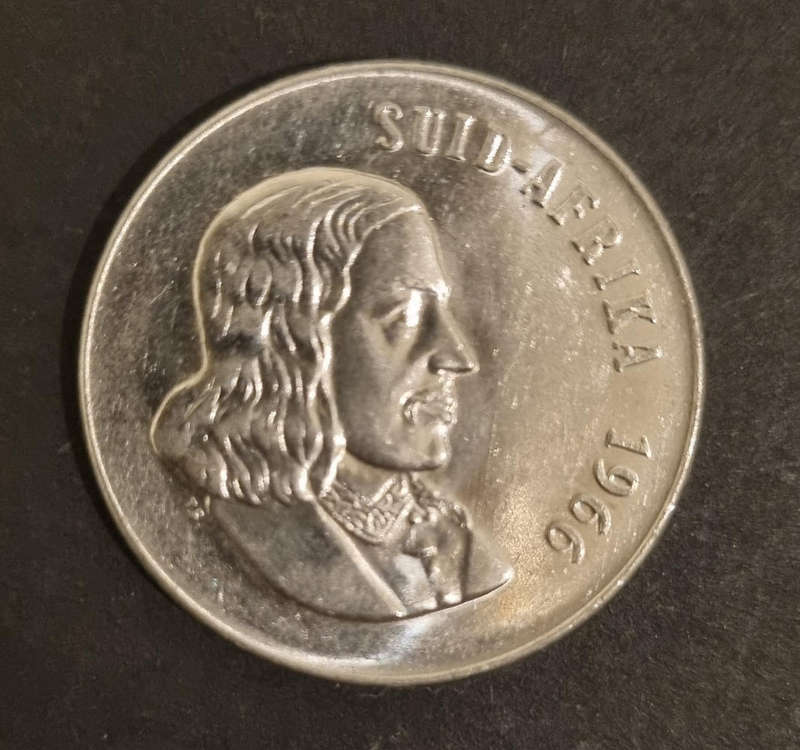 1966 Afrikaans 50cent Coin