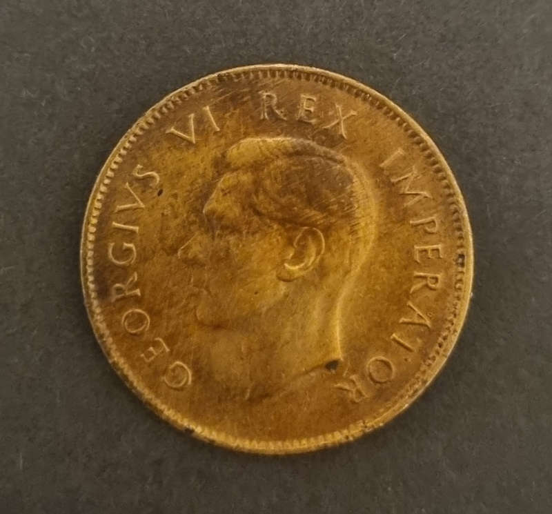 Beautifully Toned South Africa ¼ Penny  King George VI (GEORGIVS VI REX IMPERATOR)