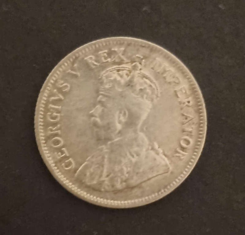  Rare 1924 South Africa 1 Shilling  King George V Silver Coin 