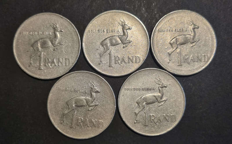 5 × 1977 R1 Coins
