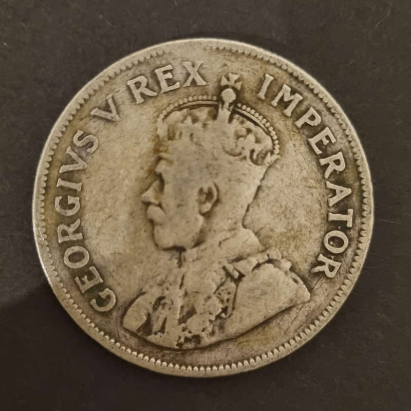 Rare 1928 South Africa 2½ Shillings  King George V Silver Coin