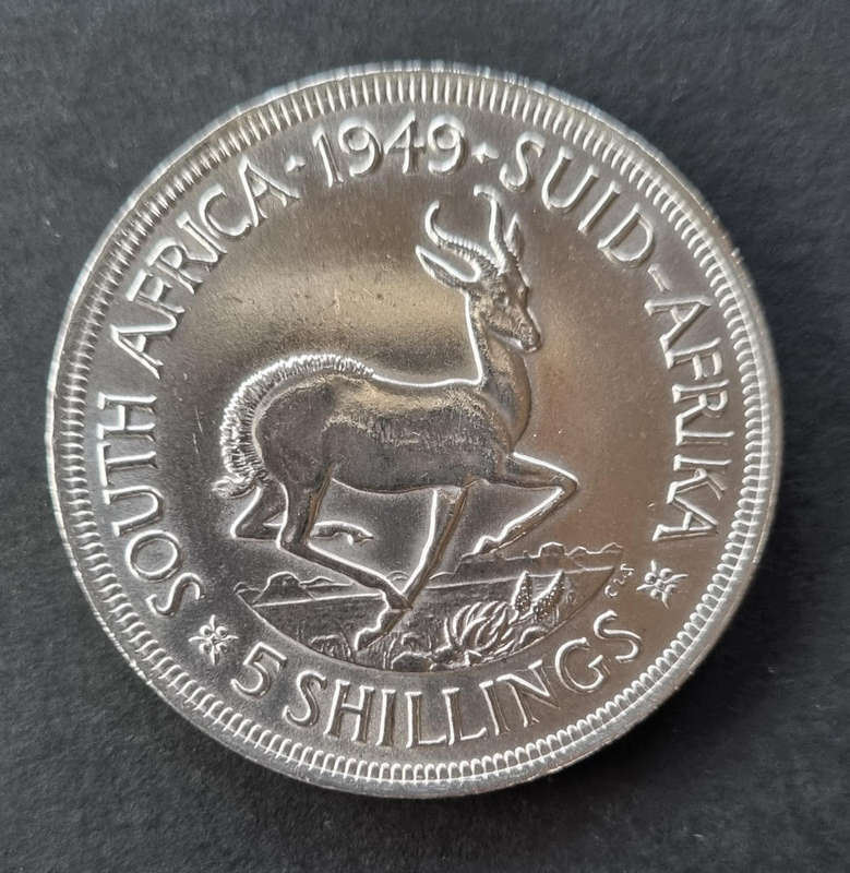 1949 5 Shilling Coin - Shiny Mint Condition