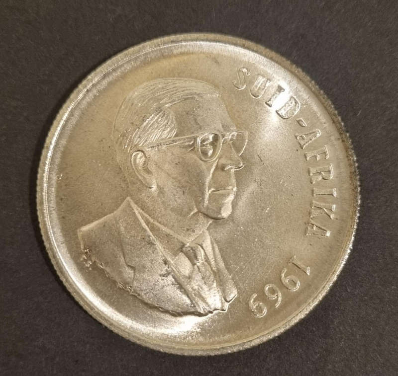 1969 Afrikaans R1 Coin