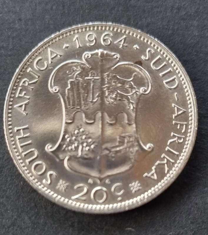 1964 - 20 Cent Coin - Shiny Mint Condition