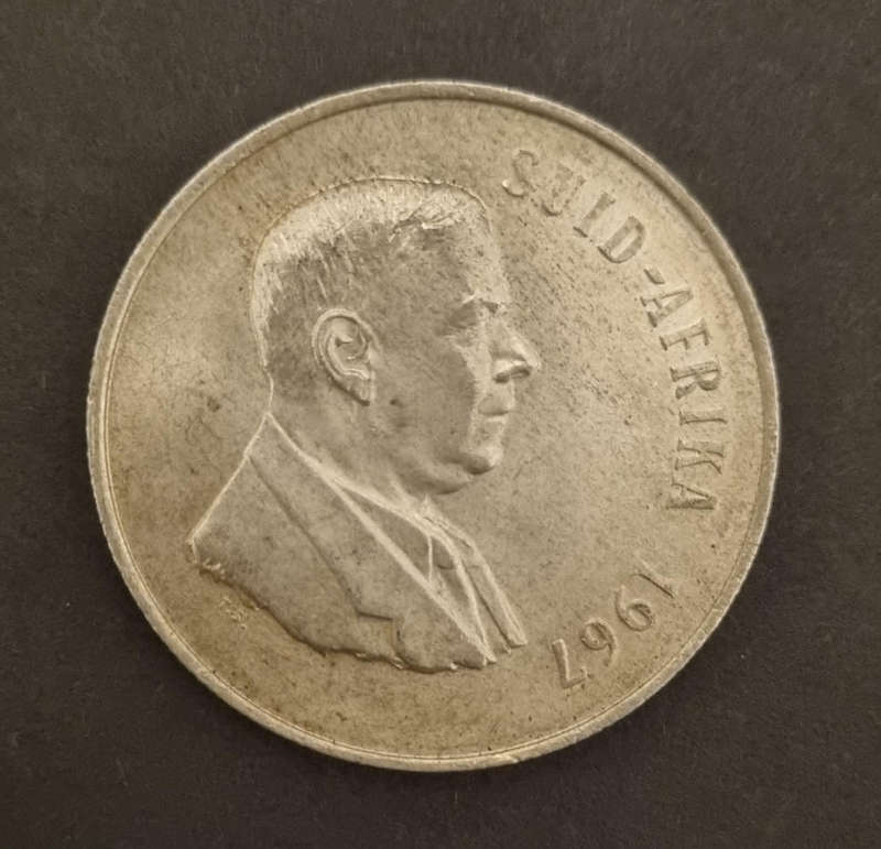  1967 Suid-Afrika 1 Rand Afrikaans Coin  Hot Deal  Starting Bid R1 