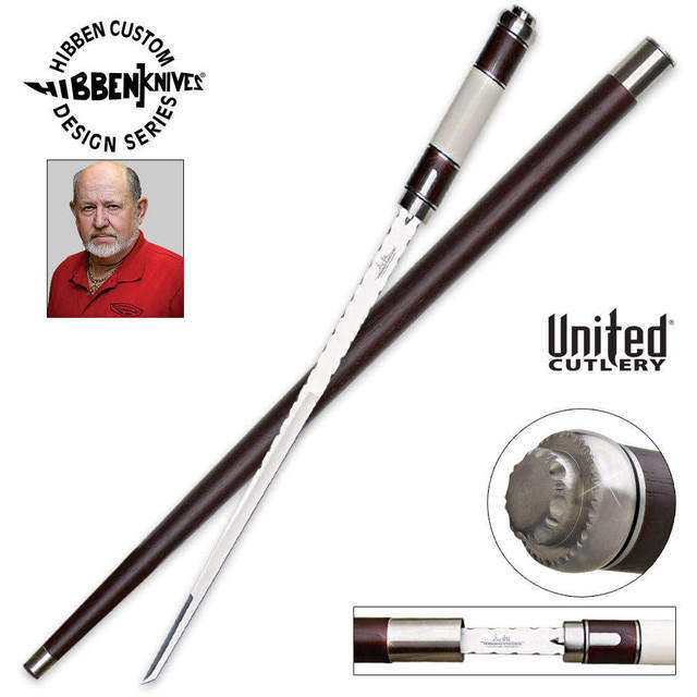 Gil Hibbens walking cane with Hibben sword
