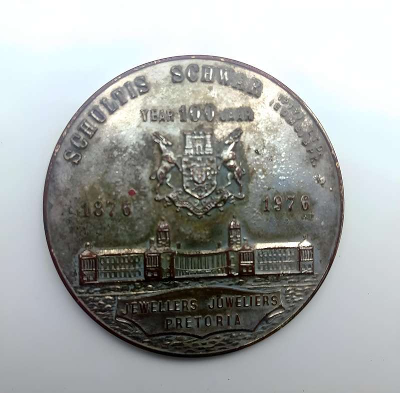18761976 Union Buildings Centenary Medal  Pretoria Juweliers  Schultis Schwar