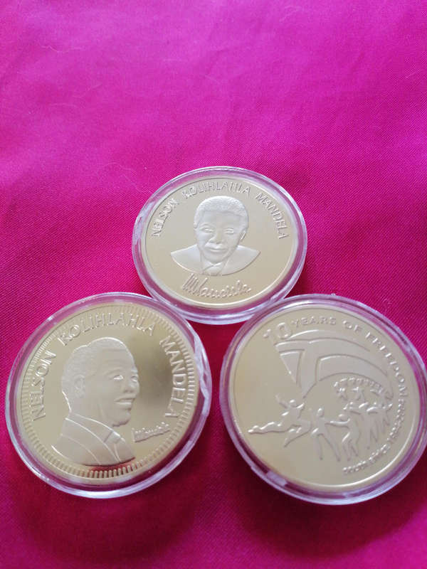 Gold plated  Mandela tokens