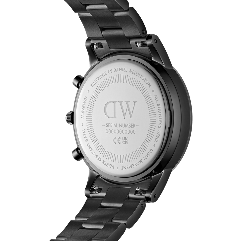 Daniel Wellington 42mm- Iconic Chronograph Link Onyx B watch