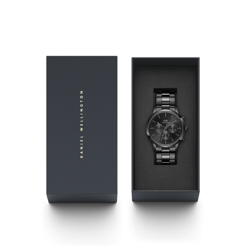 Daniel Wellington 42mm- Iconic Chronograph Link Onyx B watch