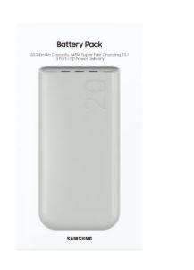 Samsung 45W PD 20000Mah Powerbank Beige