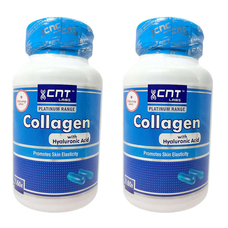 2X CNT Collagen with Hyaluronic Acid 120 Capsules | Promotes Skin Elasticity | Duo bundle