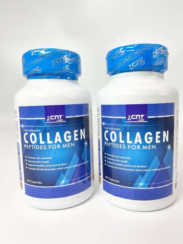 CNT Labs Collagen for Men Duo Pack  2 x 60 Capsules  High Strength Peptides for Skin, Hair, Joints