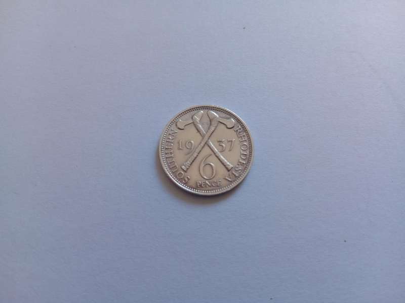 1937 Southern Rhodesia 6 pence