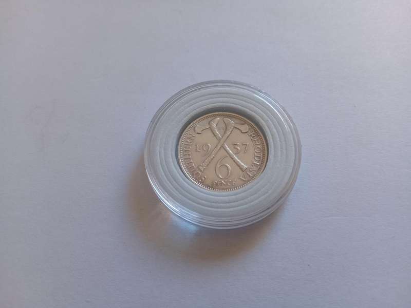 1937 Southern Rhodesia 6 pence