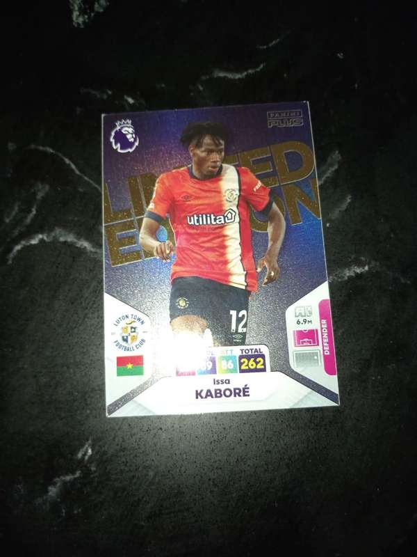 Issa Kabore 23/24 Rare Limited Edition - High Rating- Luton Town - Panini Adrenalyn XL Trading Cards