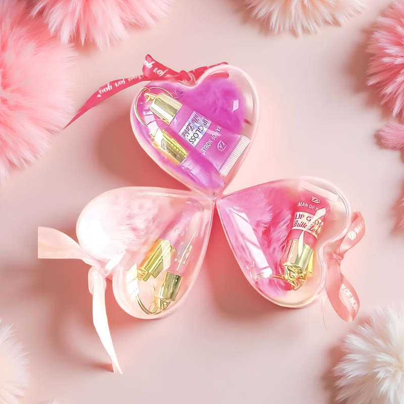 Heart Shaped Mini Lip Gloss Set