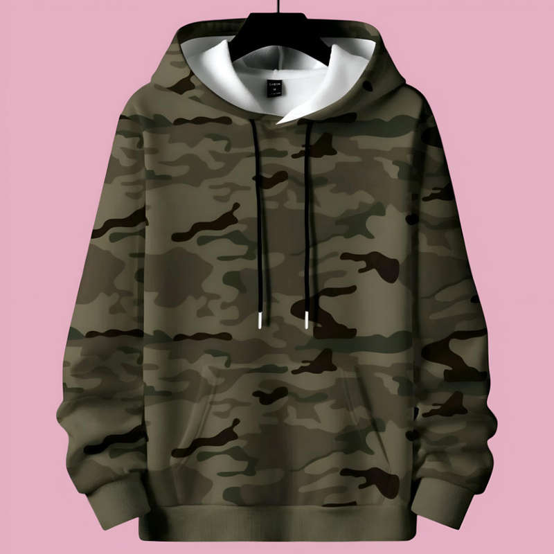 Camo Long Sleeve Men's Hoodie