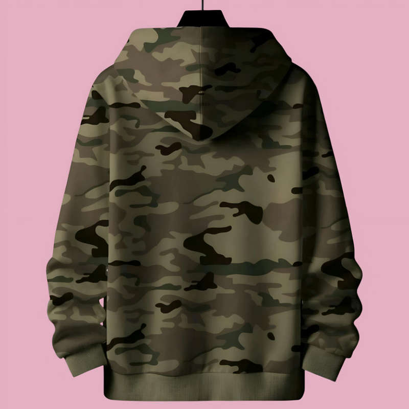 Camo Long Sleeve Men's Hoodie