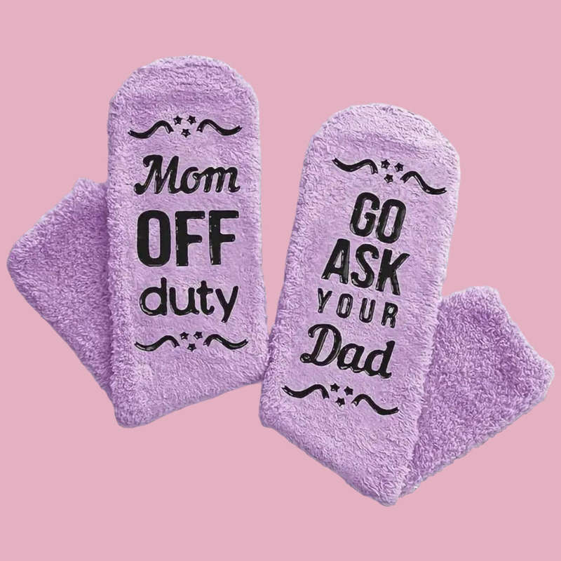 Mom Off Duty Fluffy Socks
