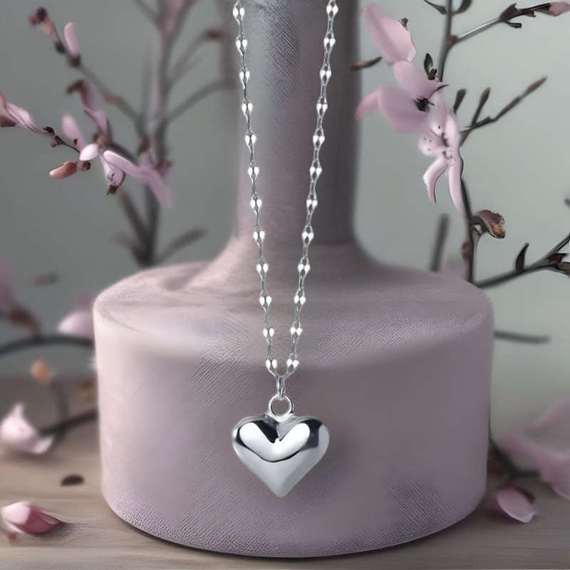 Heart Sterling Silver Anklet