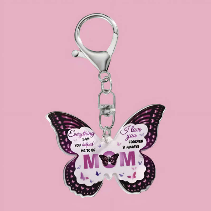 Mom Butterfly Key Chain