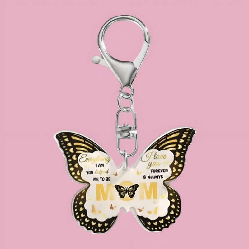 Mom Butterfly Key Chain