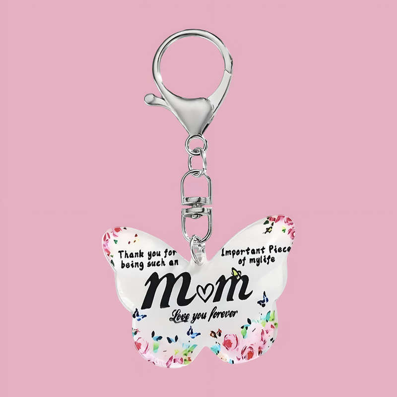 Mom Butterfly Key Chain