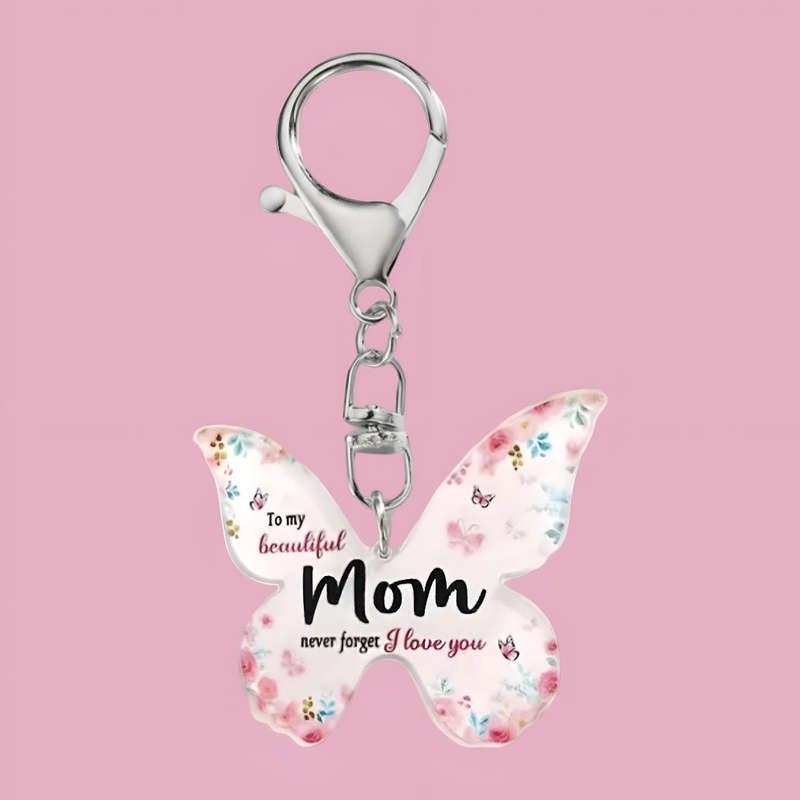 Mom Butterfly Key Chain