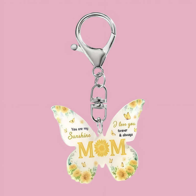 Mom Butterfly Key Chain