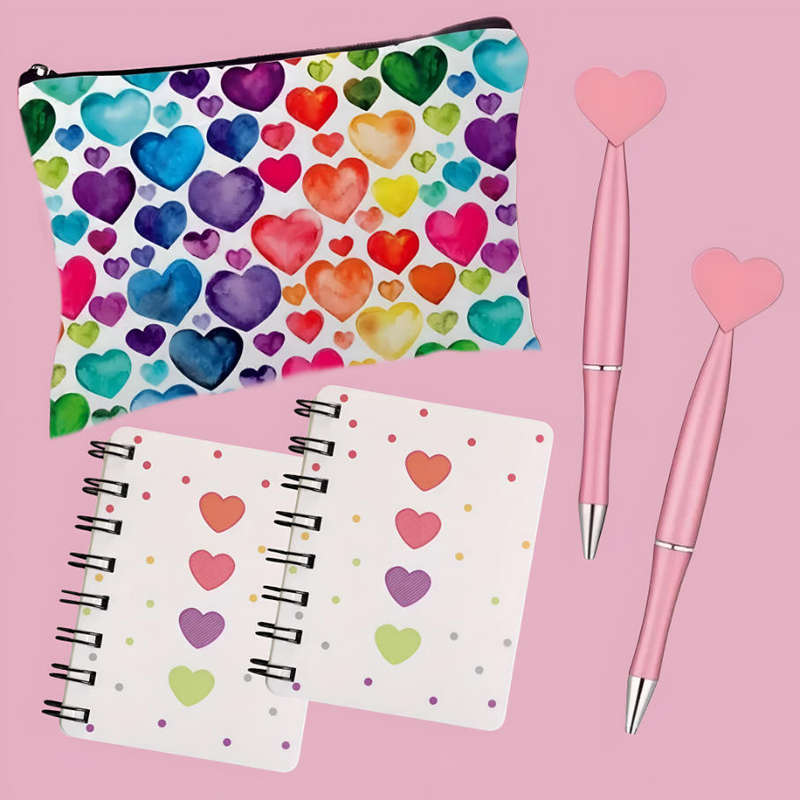 Heart Pocket Notebook & Pen Gift Set