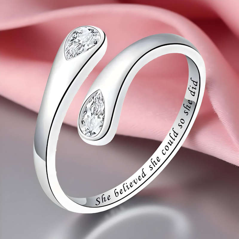 She Believed She Could Sterling Silver Ring