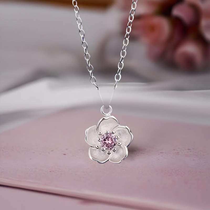 Flower Sterling Silver Necklace