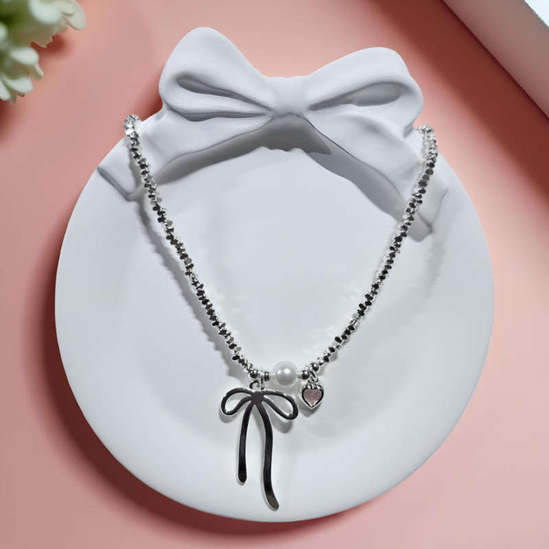 Bow Sterling Silver Necklace