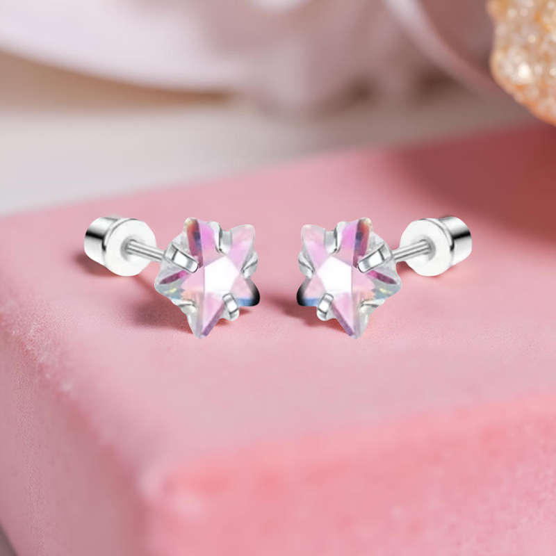 Star Stud Stainless Steel Earrings for Girls