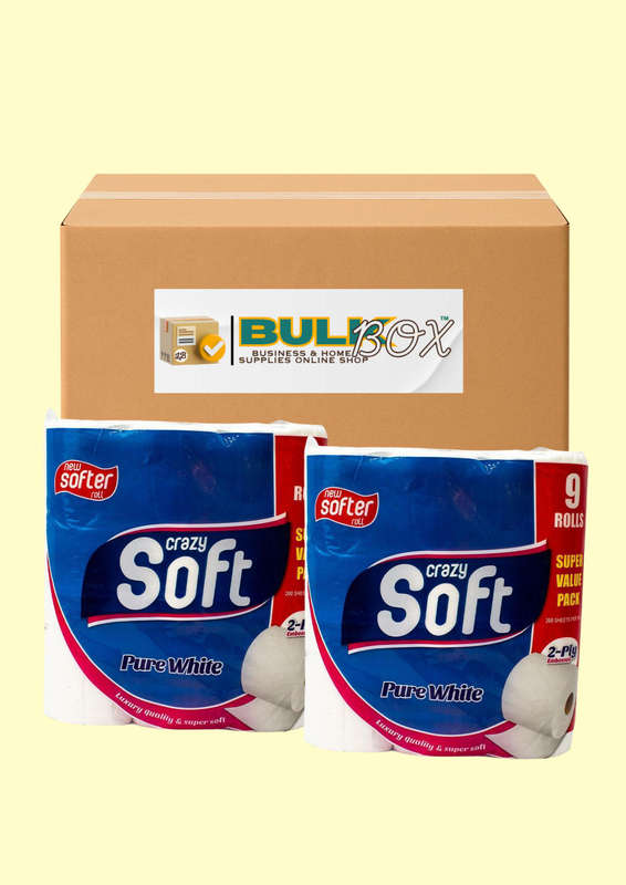 Crazy Soft 2-Ply Toilet Paper x2 (200 sheets, 18 rolls)