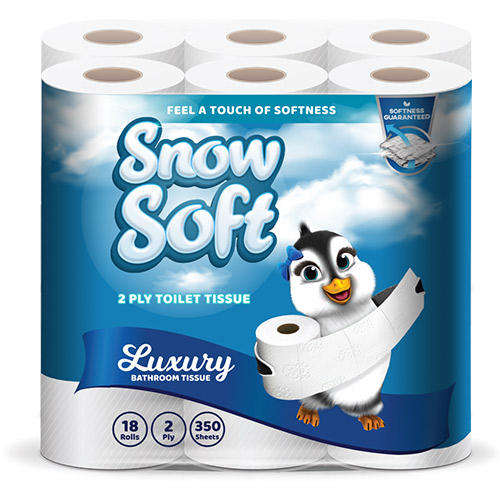 Snow Soft 2-Ply Toilet Paper x2 (350 sheets, 36 rolls)