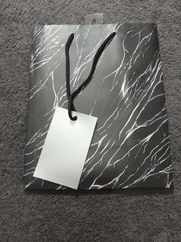 Gift bag - Medium - Marble black and white
