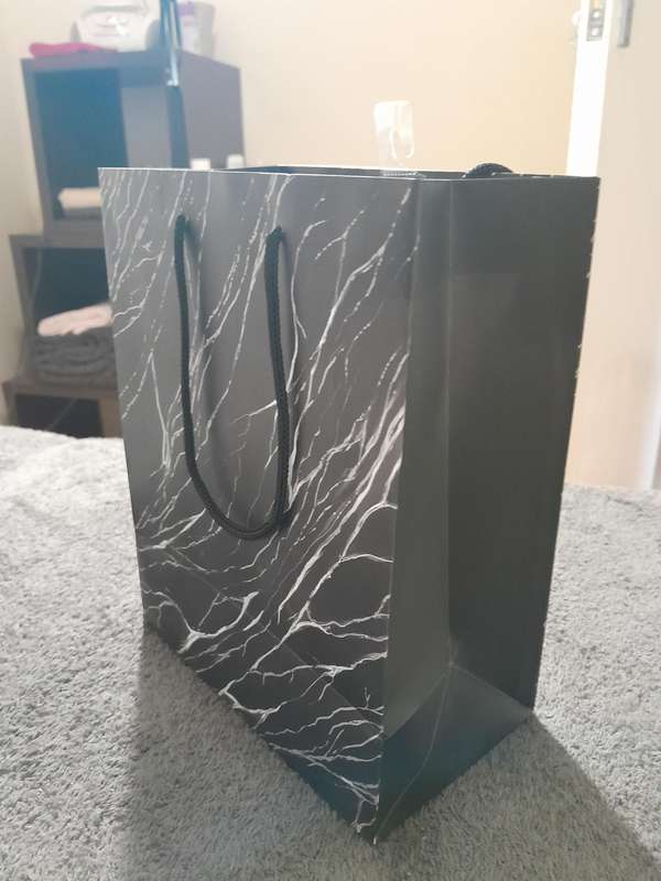 Gift bag - Medium - Marble black and white