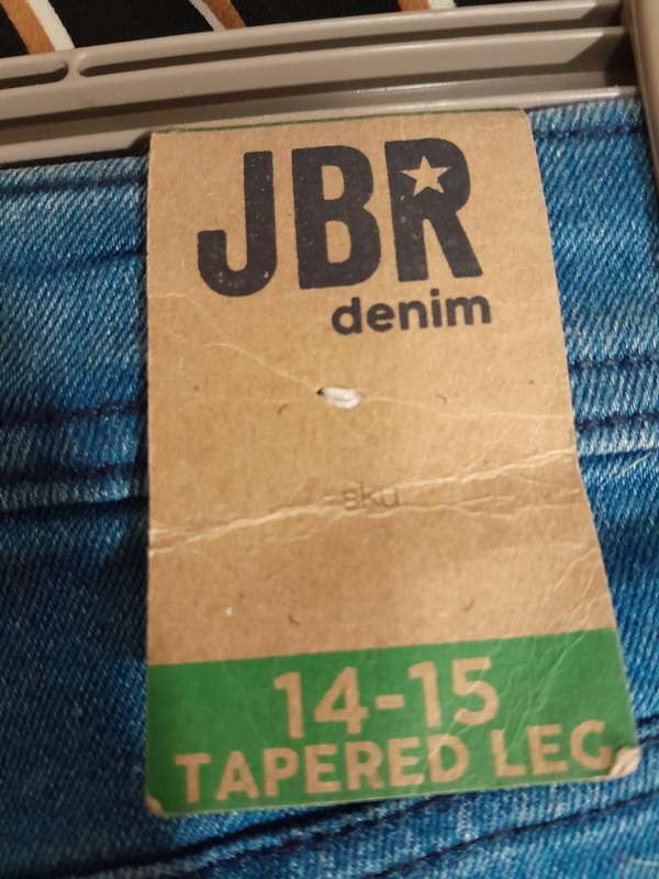 Jeans JBR denim - 13-14yrs - Mid Blue Tapered leg