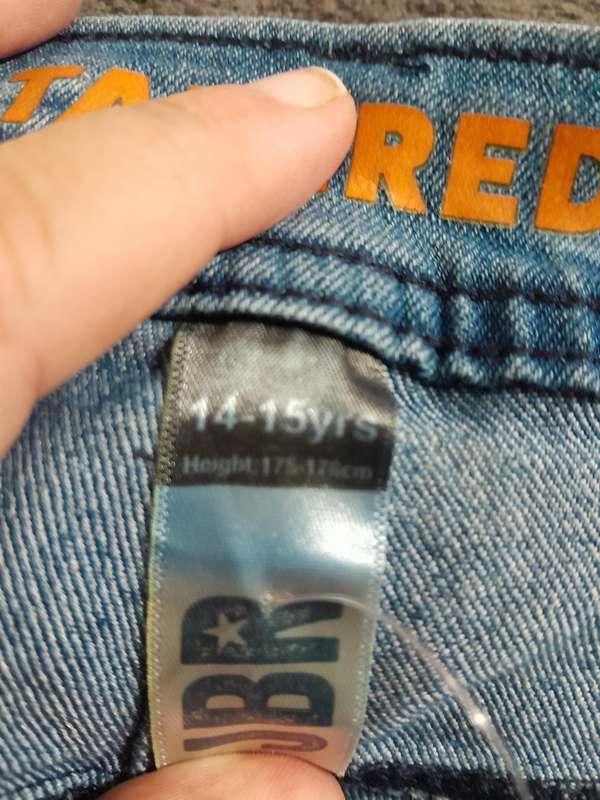Jeans JBR denim - 13-14yrs - Mid Blue Tapered leg