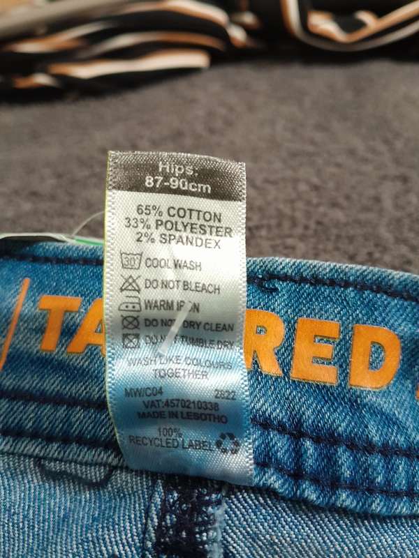 Jeans JBR denim - 13-14yrs - Mid Blue Tapered leg