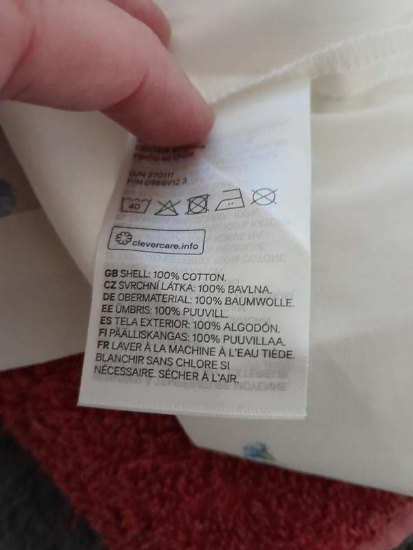Summer cotton dress white with blue flowers. Large. New. H&M.