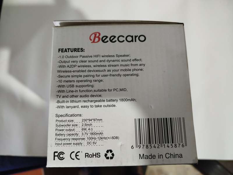 Bluetooth Speaker Outdoor Indoor Beecaro