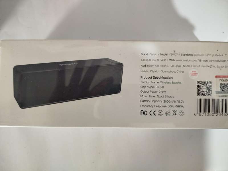 Wireless Speaker Yesido YSW07