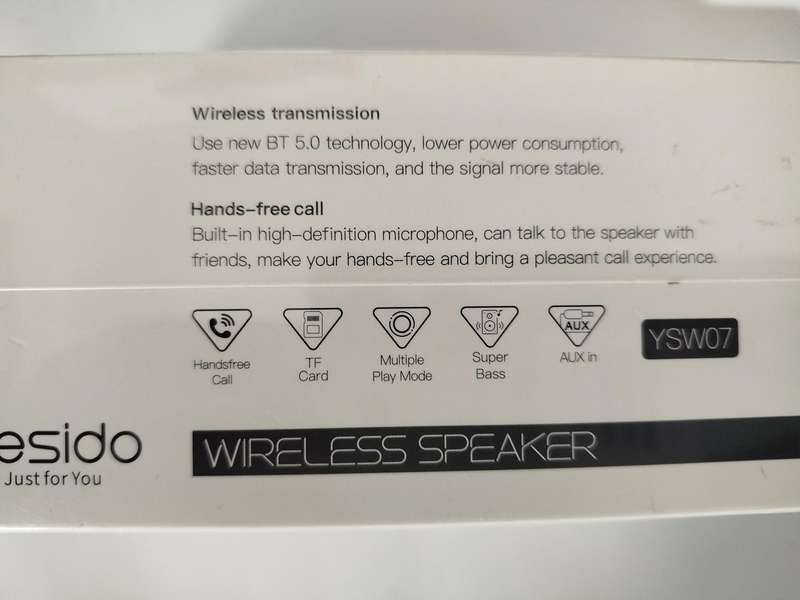 Wireless Speaker Yesido YSW07