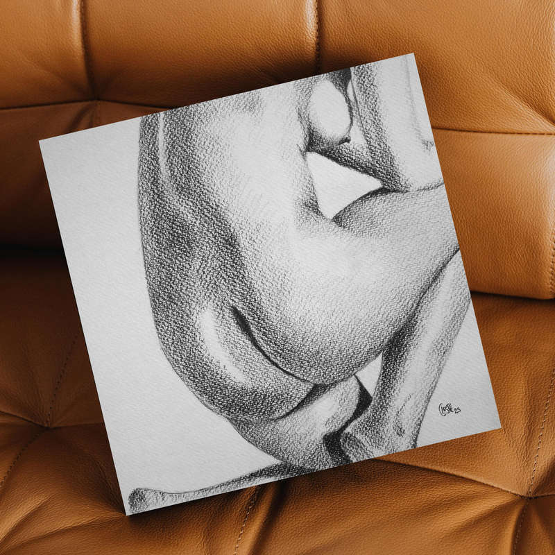 Body Art No. 1  Original Pencil Drawing by Celeste von Solms (25x25cm)